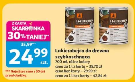 Lakierobejca do drewna szybkoschnąca, różne kolory