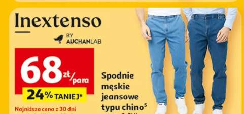 Spodnie męskie jeansowe typu chino