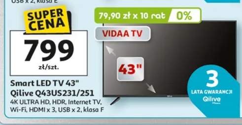 Smart LED TV 43" Q43US231/251