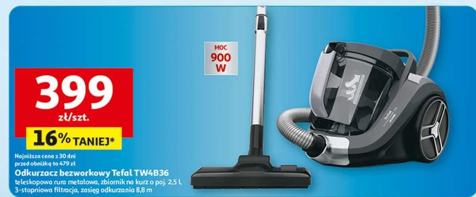 Odkurzacz bezworkowy Tefal TW4B36
