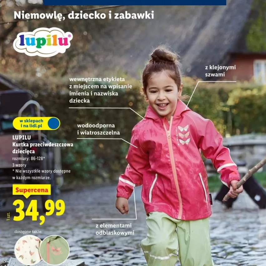 kurtka przeciwdeszczowa dziecięca