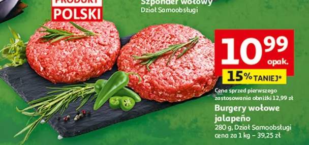 Burgery wołowe jalapeño