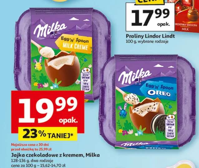 Jajka czekoladowe z kremem Milka