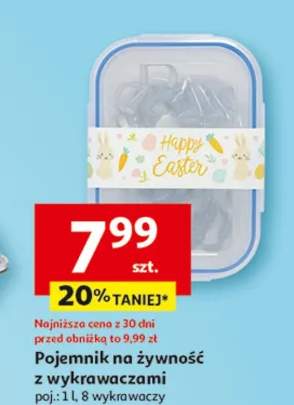 Pojemnik na żywność z wykrawaczami