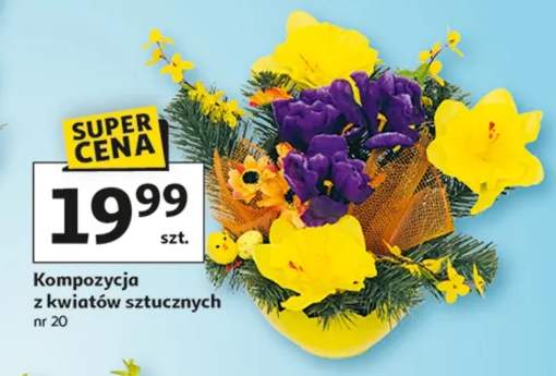 Kompozycja z kwiatów sztucznych