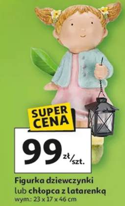 Figurka dziewczynki lub chłopca z latarenkq