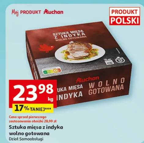 Sztuka mięsa z indyka wolno gotowana