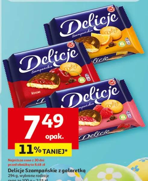 Ciastka szampańskie z galaretką