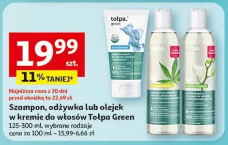 Szampon, odżywka lub olejek kremie do włosów Tolpa Green