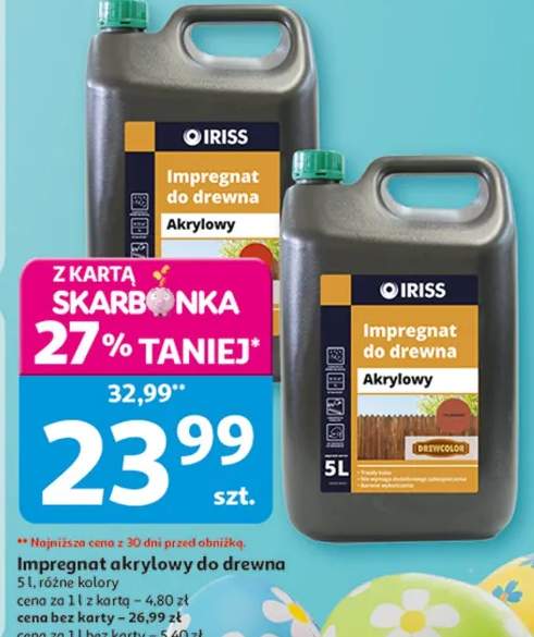 Impregnat akrylowy do drewna, różne kolory