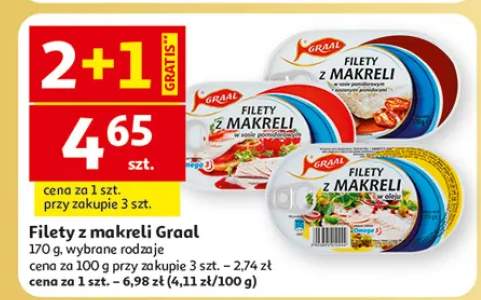 Filety z makreli 170g, wybrane rodzaje