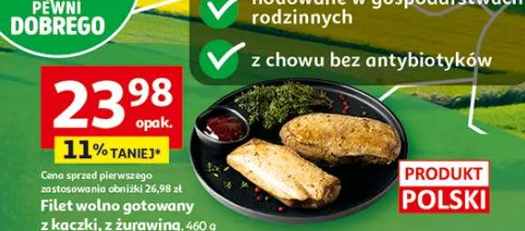 Filet wolno gotowany z kaczki, z żurawiną