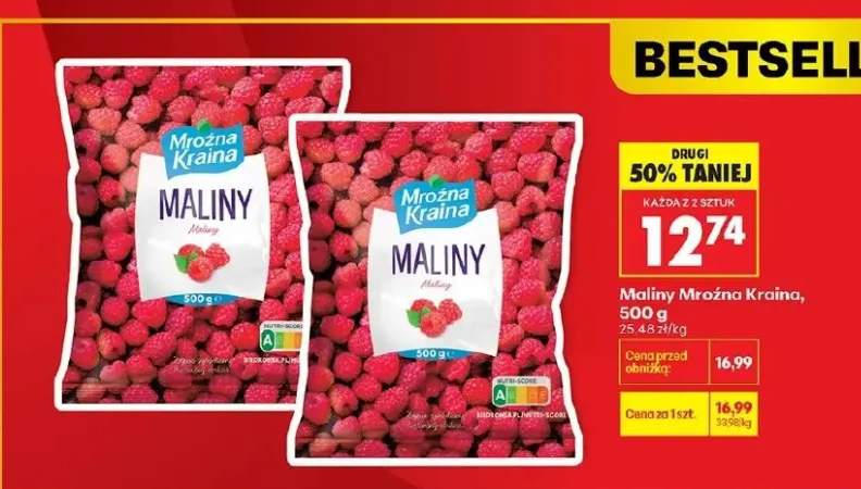 maliny mrożone