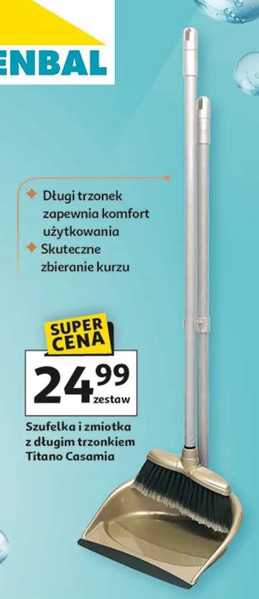 Szufelka i zmiotka z długim trzonkiem