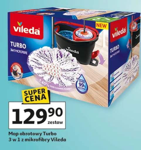 Mop obrotowy Turbo 3 w 1 z mikrofibry