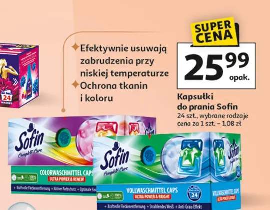 Kapsułki do prania Sofin, wybrane rodzaje