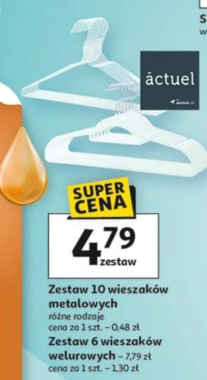 Zestaw 10 wieszaków metalowych różne rodzaje