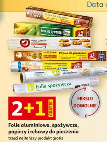Folie aluminiowe, spożywcze, papiery i rękawy do pieczenia