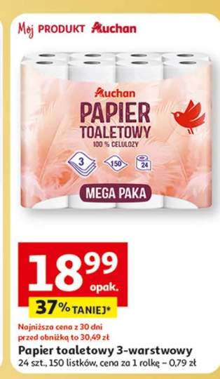 Papier toaletowy 3-warstwowy 24 szt., 150 listków