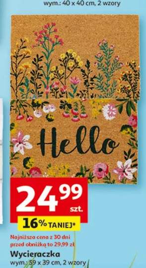 Wycieraczka wym.: 59 x 39 cm, 2 wzory