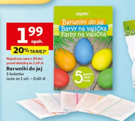 Barwinki do jaj 5 kolorów