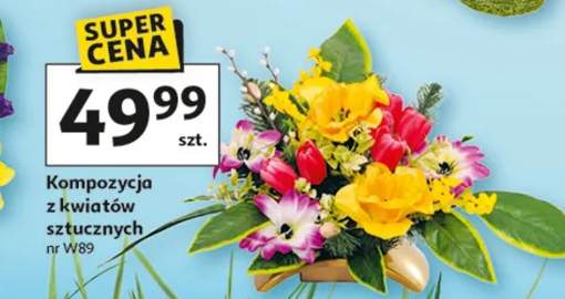 Kompozycja z kwiatów sztucznych