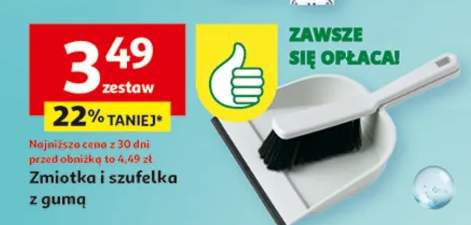 Zmiotka i szufelka z gumą