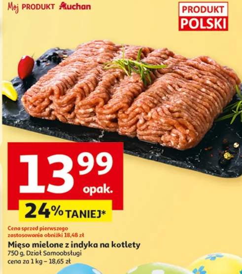 Mięso mielone z indyka na kotlety