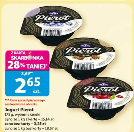 Jogurt Pierot, wybrane smaki