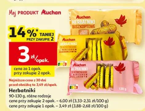 Herbatniki biszkoptowe, różne rodzaje