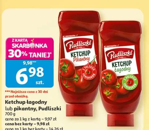 Ketchup łagodny lub pikantny