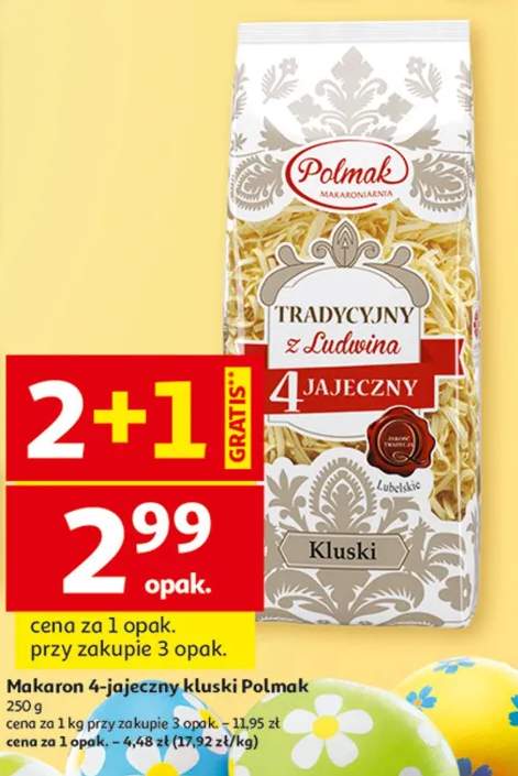 Makaron 4-jajeczny kluski tradycyjny z Ludwina