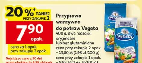 Przyprawa warzywna do potraw, dwa rodzaje: oryginalna lub bez glutaminianu