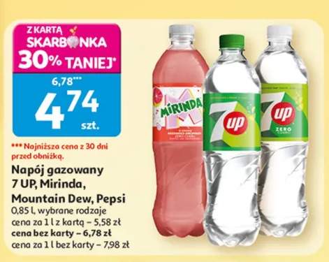 Napój gazowany 7 UP, Mirinda, Mountain Dew, Pepsi