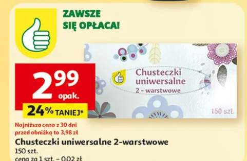 Chusteczki uniwersalne 2-warstwowe