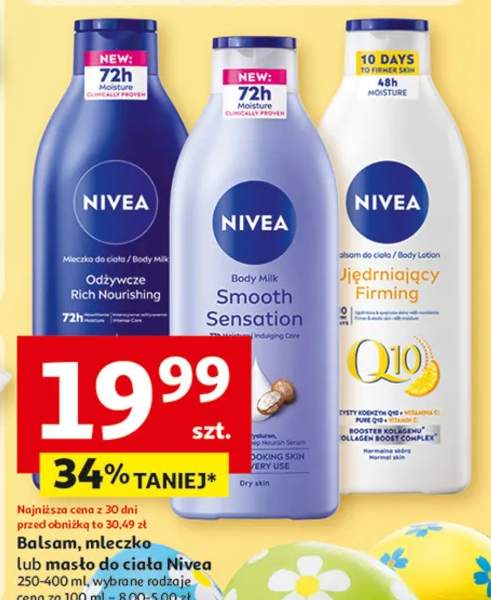 Balsam, mleczko lub masło do ciała Nivea wybrane rodzaje