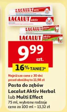Pasta do zębów Lacalut Aktiv Herbal lub Multi Effect