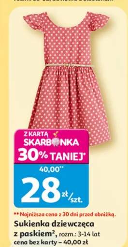 Sukienka dziewczęca z paskiem