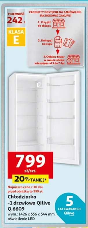 Chłodziarka 1 drzwiowa