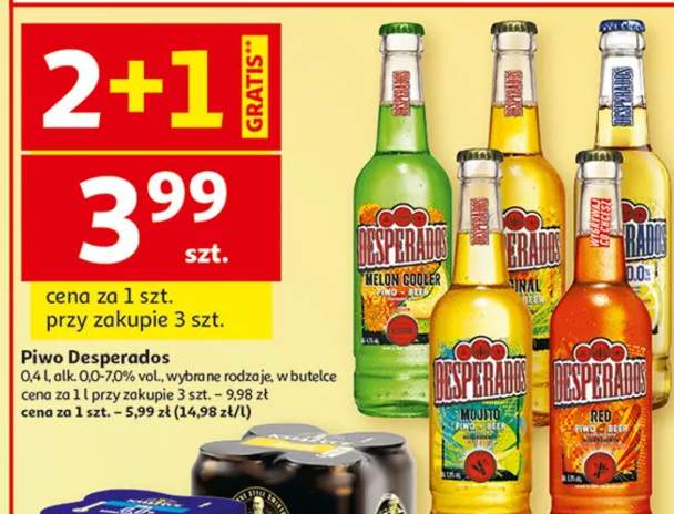 Piwo Desperados wybrane rodzaje