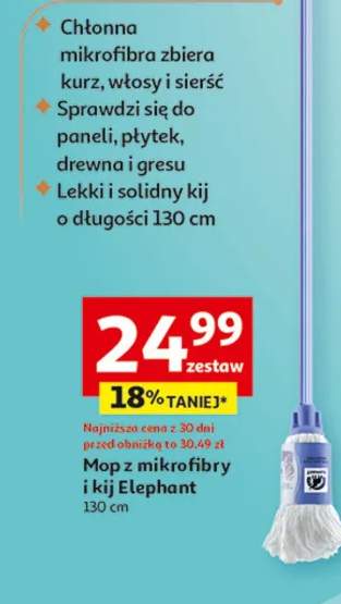 Mop z mikrofibry i kij 130cm