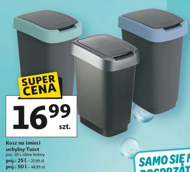 Kosz na śmieci uchylny Twist poj.: 50 l