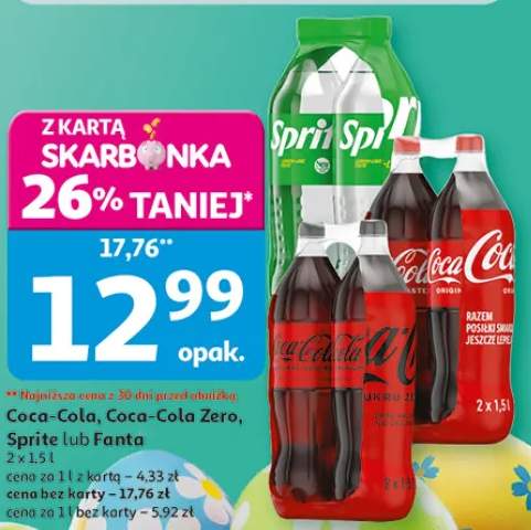 Coca-Cola, Coca-Cola Zero, Sprite lub Fanta