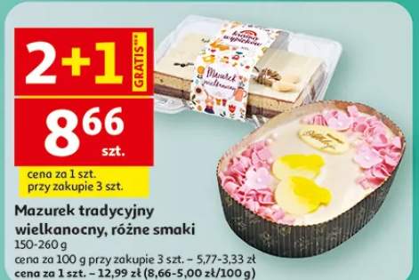 Mazurek tradycyjny wielkanocny, różne smaki