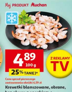 Krewetki blanszowane, obrane, z ogonkiem, bez głowy, luzem