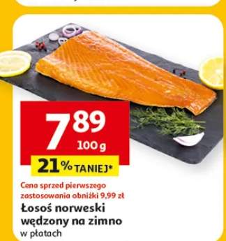 Łosoś norweski wędzony na zimno w plastach