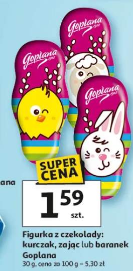 Figurka z czekolady: kurczak, zając lub baranek