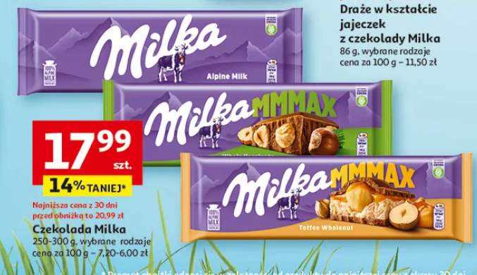 Czekolada Milka różne rodzaje