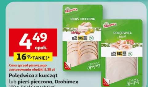 Polędwica z kurcząt lub pierś pieczona