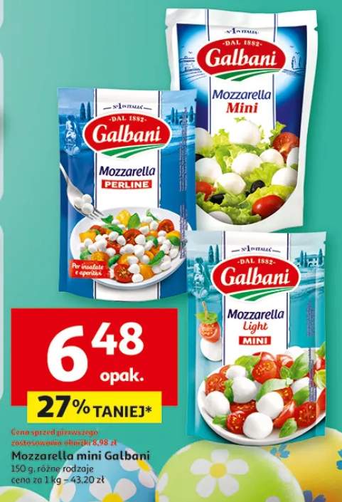 Mozzarella mini Galbani, różne rodzaje